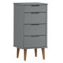 Mesita de noche MOLDE madera maciza de pino gris 40x35x82 cm de vidaXL, Cajoneras - Ref: Foro24-350503, Precio: 137,56 €, Des...