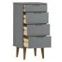 Bedside table MOLDE made of solid gray pine wood 40x35x82 cm by vidaXL, Drawers - Ref: Foro24-350503, Price: 134,59 €, Discou...