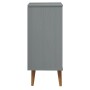 Bedside table MOLDE made of solid gray pine wood 40x35x82 cm by vidaXL, Drawers - Ref: Foro24-350503, Price: 137,38 €, Discou...