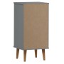 Bedside table MOLDE made of solid gray pine wood 40x35x82 cm by vidaXL, Drawers - Ref: Foro24-350503, Price: 137,38 €, Discou...