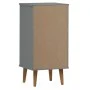 Bedside table MOLDE made of solid gray pine wood 40x35x82 cm by vidaXL, Drawers - Ref: Foro24-350503, Price: 134,59 €, Discou...