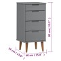 Bedside table MOLDE made of solid gray pine wood 40x35x82 cm by vidaXL, Drawers - Ref: Foro24-350503, Price: 137,38 €, Discou...