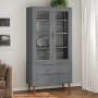 MOLD display cabinet solid gray pine wood 90x35x175 cm by vidaXL, Bookcases and shelves - Ref: Foro24-350545, Price: 320,15 €...