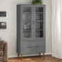 MOLD display cabinet solid gray pine wood 90x35x175 cm by vidaXL, Bookcases and shelves - Ref: Foro24-350545, Price: 315,11 €...