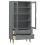 MOLD display cabinet solid gray pine wood 90x35x175 cm by vidaXL, Bookcases and shelves - Ref: Foro24-350545, Price: 320,15 €...