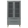 MOLD display cabinet solid gray pine wood 90x35x175 cm by vidaXL, Bookcases and shelves - Ref: Foro24-350545, Price: 315,11 €...
