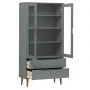 MOLD display cabinet solid gray pine wood 90x35x175 cm by vidaXL, Bookcases and shelves - Ref: Foro24-350545, Price: 315,11 €...