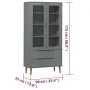 MOLD display cabinet solid gray pine wood 90x35x175 cm by vidaXL, Bookcases and shelves - Ref: Foro24-350545, Price: 315,11 €...