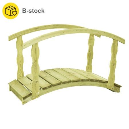 Puente de jardín B-Stock madera de pino impregnada 170x74x105cm