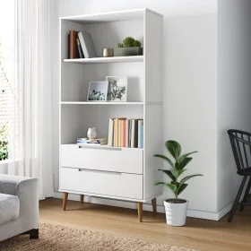 Solid pine wood MOLDE bookcase 85x35x170.5 cm by vidaXL, Bookcases and shelves - Ref: Foro24-350541, Price: 208,43 €, Discoun...