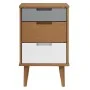 Mesita de noche MOLDE madera maciza de pino marrón 40x35x65 cm de vidaXL, Mesitas de noche - Ref: Foro24-350498, Precio: 84,9...