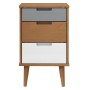 MOLDE Nachttisch aus massivem braunem Kiefernholz 40x35x65 cm von vidaXL, Nachttische - Ref: Foro24-350498, Preis: 90,93 €, R...