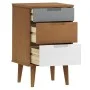Mesita de noche MOLDE madera maciza de pino marrón 40x35x65 cm de vidaXL, Mesitas de noche - Ref: Foro24-350498, Precio: 84,9...
