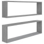 Würfelwandregal 2 Stk. Sonoma graues Sperrholz 100x15x30 cm von vidaXL, Regale und Regale - Ref: Foro24-815909, Preis: 30,42 ...