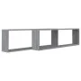 Cube wall shelf 2 pcs Sonoma gray plywood 100x15x30 cm by vidaXL, Shelves and shelves - Ref: Foro24-815909, Price: 30,17 €, D...