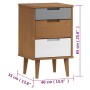 MOLDE Nachttisch aus massivem braunem Kiefernholz 40x35x65 cm von vidaXL, Nachttische - Ref: Foro24-350498, Preis: 90,93 €, R...