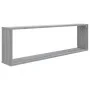 Cube wall shelf 2 pcs Sonoma gray plywood 100x15x30 cm by vidaXL, Shelves and shelves - Ref: Foro24-815909, Price: 30,17 €, D...