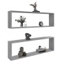 Cube wall shelf 2 pcs Sonoma gray plywood 100x15x30 cm by vidaXL, Shelves and shelves - Ref: Foro24-815909, Price: 29,89 €, D...