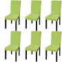 Funda para silla elástica recta 6 unidades verde