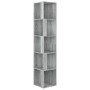 Mueble esquina madera contrachapada gris Sonoma 33x33x164,5cm de vidaXL, Taquillas y armarios de almacenamiento - Ref: Foro24...