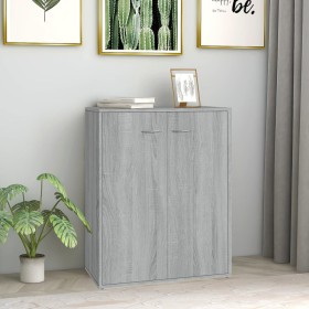 Sonoma gray plywood sideboard 60x30x75 cm by vidaXL, Sideboards - Ref: Foro24-815379, Price: 58,36 €, Discount: %