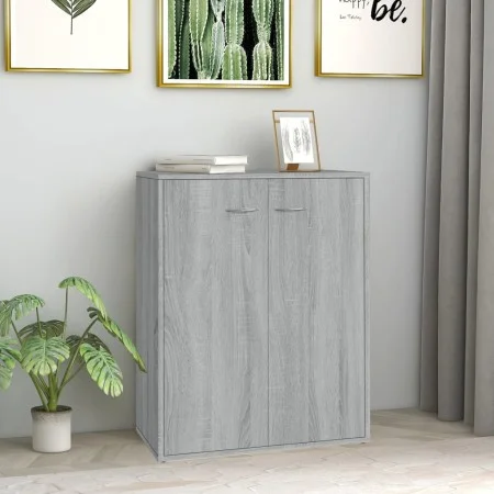 Aparador de madera contrachapada gris Sonoma 60x30x75 cm de vidaXL, Aparadores - Ref: Foro24-815379, Precio: 57,39 €, Descuen...