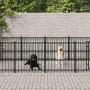 Außengehege aus Stahl 7,51 m² von vidaXL, Hundehütten und Zäune - Ref: Foro24-3124600, Preis: 406,06 €, Rabatt: %