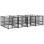 Steel outdoor kennel 7.51 m² by vidaXL, Dog kennels and fences - Ref: Foro24-3124581, Price: 730,65 €, Discount: %