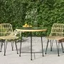 Esstisch aus gehärtetem Glas und Stahl, Ø80 cm von vidaXL, Gartentische - Ref: Foro24-319436, Preis: 94,66 €, Rabatt: %