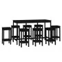 Set de bar 9 piezas madera maciza de pino negro de vidaXL, muebles para cocinas y comedores - Ref: Foro24-3124721, Precio: 55...