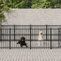Steel outdoor kennel 13.14 m² by vidaXL, Dog kennels and fences - Ref: Foro24-3124603, Price: 601,10 €, Discount: %