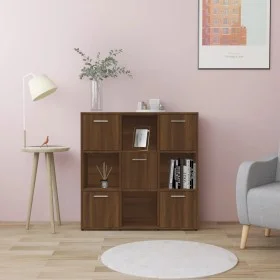 Regal aus braunem Eichensperrholz 90x30x90 cm von vidaXL, Bücherregale und Regale - Ref: Foro24-815551, Preis: 90,33 €, Rabat...