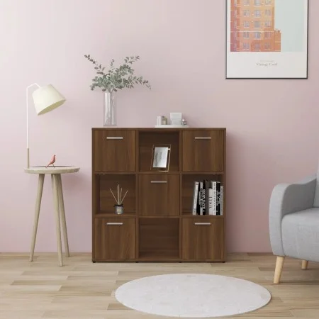 Regal aus braunem Eichensperrholz 90x30x90 cm von vidaXL, Bücherregale und Regale - Ref: Foro24-815551, Preis: 90,33 €, Rabat...
