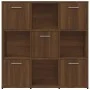 Regal aus braunem Eichensperrholz 90x30x90 cm von vidaXL, Bücherregale und Regale - Ref: Foro24-815551, Preis: 90,33 €, Rabat...