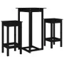 3-piece bar set solid black pine wood by vidaXL, Furniture sets for kitchens and dining rooms - Ref: Foro24-3124731, Price: 1...