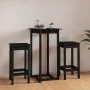 3-piece bar set solid black pine wood by vidaXL, Furniture sets for kitchens and dining rooms - Ref: Foro24-3124731, Price: 1...