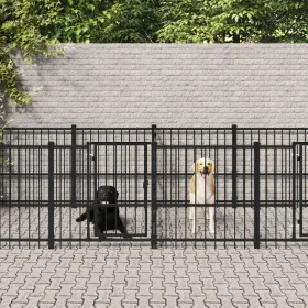 Stahlzwinger für den Außenbereich 11,26 m² von vidaXL, Hundehütten und Zäune - Ref: Foro24-3124665, Preis: 757,70 €, Rabatt: %