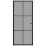 Innentür EGS-Glas und schwarzes Aluminium 93x201,5 cm von vidaXL, Türen für zu Hause - Ref: Foro24-350566, Preis: 257,83 €, R...