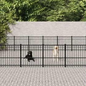 Zwinger aus Stahl für den Außenbereich 37,64 m² von vidaXL, Hundehütten und Zäune - Ref: Foro24-3124638, Preis: 908,35 €, Rab...