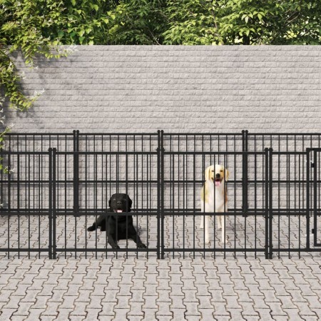 Zwinger aus Stahl für den Außenbereich 15,02 m² von vidaXL, Hundehütten und Zäune - Ref: Foro24-3124604, Preis: 687,03 €, Rab...