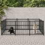 Perrera de exterior de acero 5,63 m² de vidaXL, Casetas y cercados para perros - Ref: Foro24-3124599, Precio: 336,66 €, Descu...