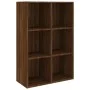 Estantería/Aparador contrachapada marrón roble 66x30x98 cm de vidaXL, Librerías y estanterías - Ref: Foro24-815296, Precio: 6...