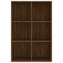 Estantería/Aparador contrachapada marrón roble 66x30x98 cm de vidaXL, Librerías y estanterías - Ref: Foro24-815296, Precio: 6...