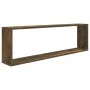 Cubic wall shelf 2 pcs smoked oak wood 100x15x30cm by vidaXL, Shelves and shelves - Ref: Foro24-815906, Price: 31,76 €, Disco...
