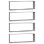 Cubic wall shelf 4 pcs gray Sonoma wood 80x15x26.5 cm by vidaXL, Shelves and shelves - Ref: Foro24-815919, Price: 50,03 €, Di...