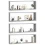 Estante cúbico de pared 4 uds madera gris Sonoma 80x15x26,5 cm de vidaXL, Estantes y estanterías - Ref: Foro24-815919, Precio...