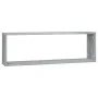 Estante cúbico de pared 4 uds madera gris Sonoma 80x15x26,5 cm de vidaXL, Estantes y estanterías - Ref: Foro24-815919, Precio...