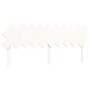 Estructura de cama con cabecero madera maciza blanco 200x200cm