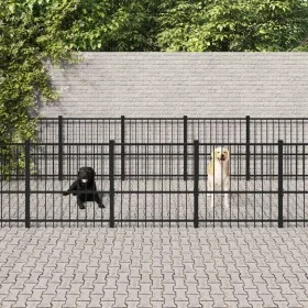 Perrera de exterior de acero 25,4 m² by vidaXL, Dog kennels and fences - Ref: Foro24-3124622, Price: 844,05 €, Discount: %