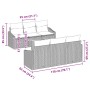 Conjunto de sofá de jardín con cojín 7 pcs Gris Poliratán